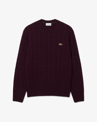 Pull torsad&eacute; en laine col rond
