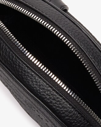 Sac ceinture Croco Crew ovale en cuir grain&eacute; uni