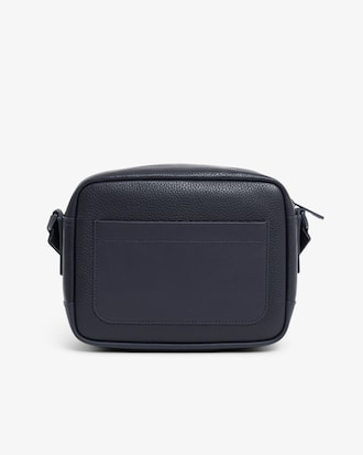 Sacoche Club Lacoste en cuir grain&eacute;