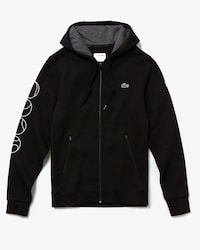 Sweatshirt zipp&eacute; &agrave; capuche Lacoste SPORT x Novak Djokovic imprim&eacute;
