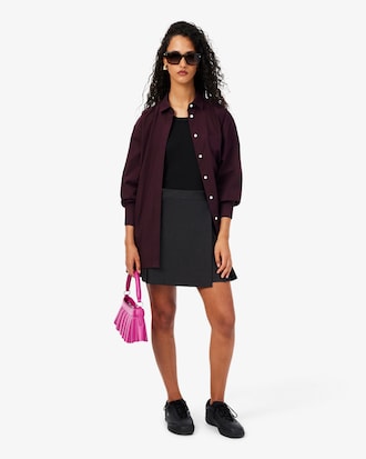 Chemise oversize popeline de coton