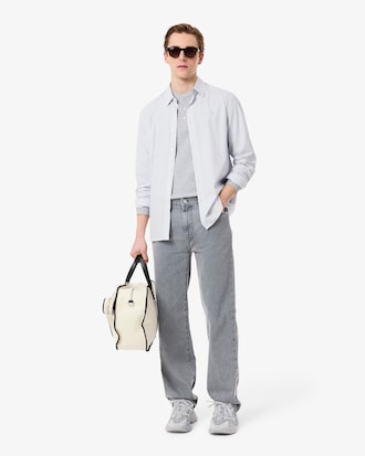 Jean en denim teint effet délavé