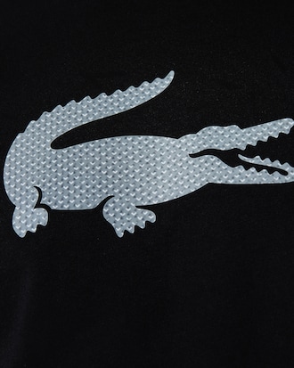 T-shirt col rond Lacoste SPORT en coton avec crocodile holographique