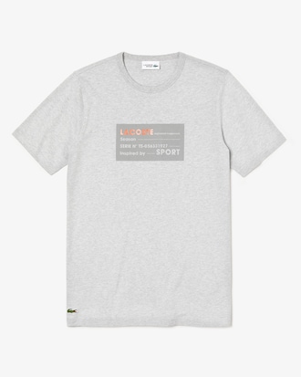 T-shirt Lacoste SPORT en coton uni avec imprimé en relief