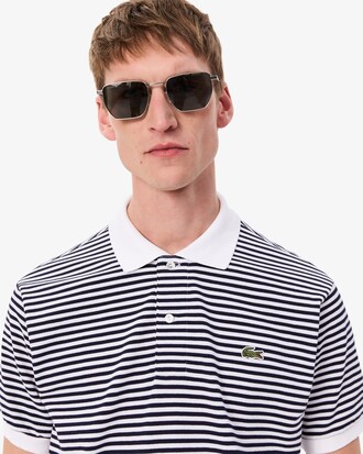 Polo L.12.12 classic fit en Petit Piqué rayé