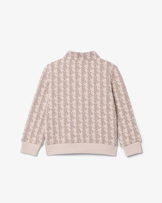 Sweatshirt monogramme zipp&eacute; molleton