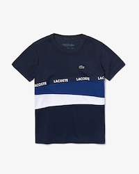 T-shirt Garçon Lacoste SPORT en piqué color-block avec bande signature