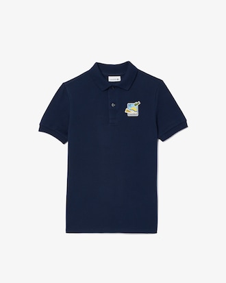 Polo Lacoste x Club Med en petit piqué avec badge