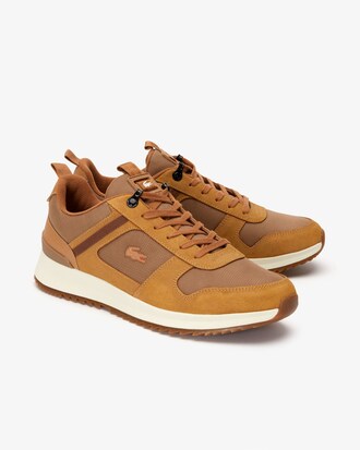 Sneakers Joggeur 2.0 homme en textile et su&egrave;de ton sur ton