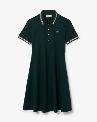Robe patineuse col polo stretch