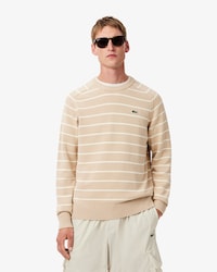 Pull coton rayé col rond