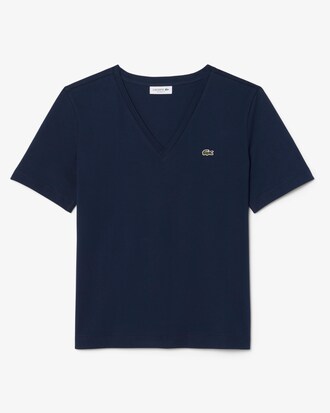T-shirt relaxed fit coton doux col V