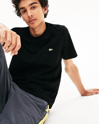 T-shirt unisexe Lacoste LIVE en coton chiné avec poche