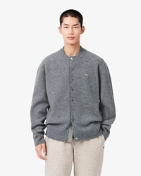 Cardigan col rond laine feutr&eacute;e