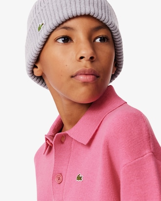 Polo manches longues coton et laine