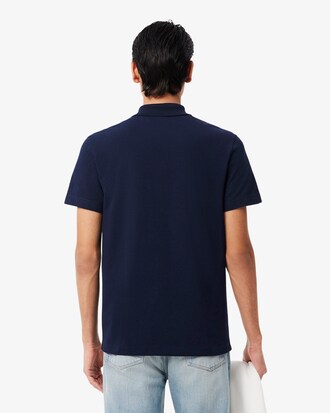 Polo regular fit en coton m&eacute;lang&eacute;