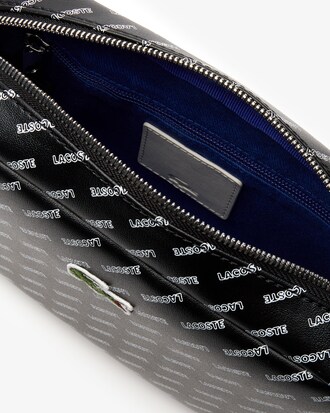Sac bandouli&egrave;re Lacoste LIVE en toile enduite imprim&eacute;e