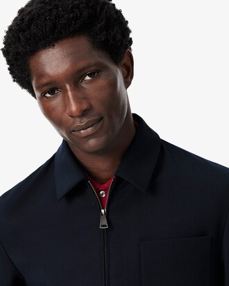 Veste twill de laine m&eacute;lang&eacute;e