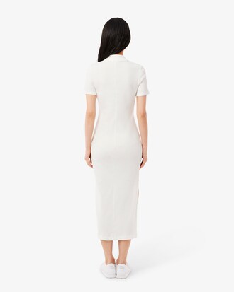 Robe polo longue coton côtelé