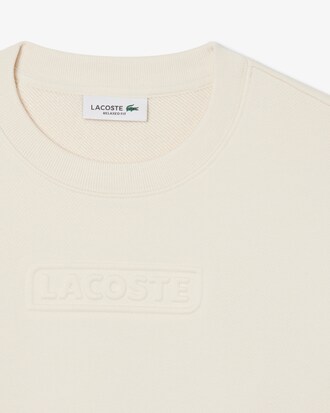 Sweatshirt coton logo embossé