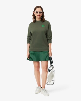 Robe sweatshirt bi-matière plissée