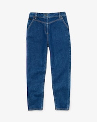 Jean slim taille haute en coton à découpes