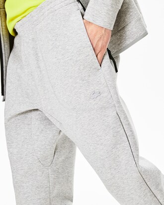 Jogging Lacoste Motion ergonomique en coton m&eacute;lang&eacute;