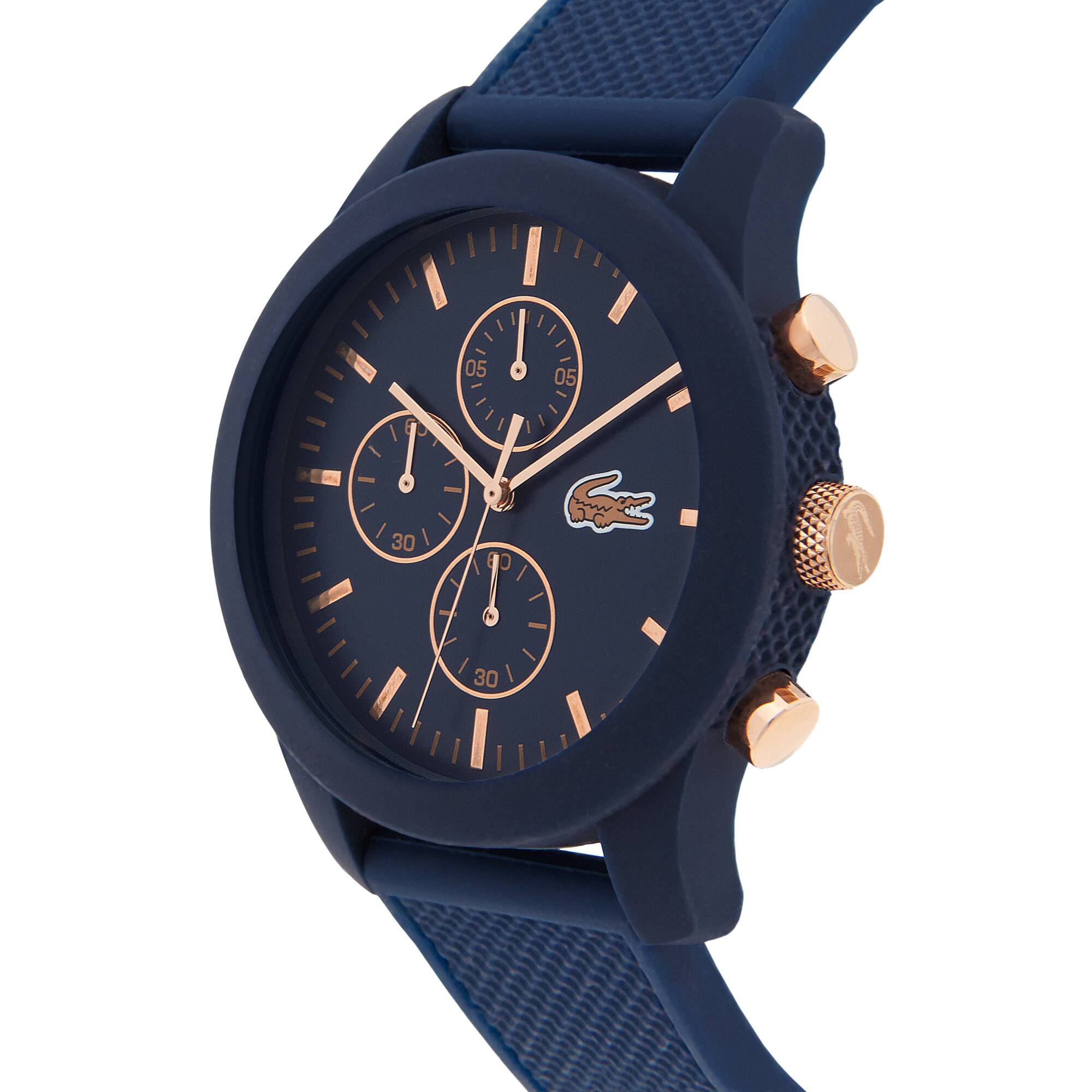 En Bleu Montre Silicone 12 Lacoste Chrono 12 Homme cuFJlK13T5