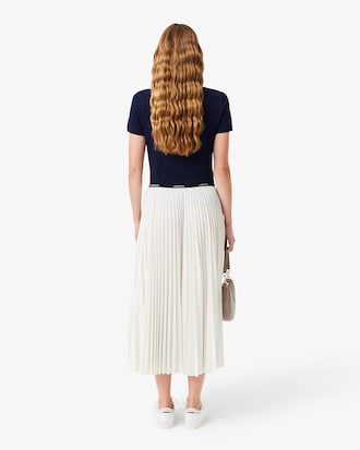 Jupe longue pliss&eacute;e taille &eacute;lastiqu&eacute;e