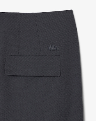 Pantalon tailleur jacquard straight fit D&eacute;fil&eacute;