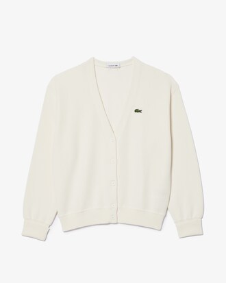 Cardigan coton col V