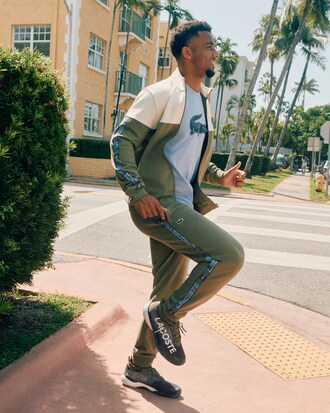 Pantalon de surv&ecirc;tement Tennis bandes griff&eacute;es