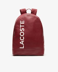 Sac à dos zippé L.12.12 Signature en cuir uni
