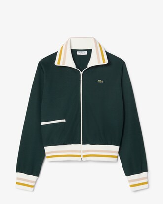 Sweatshirt zipp&eacute; &agrave; d&eacute;tails ray&eacute;s