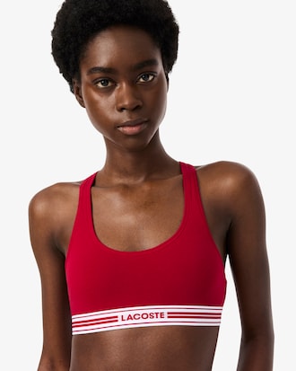 Brassi&egrave;re coton stretch bande contrast&eacute;e