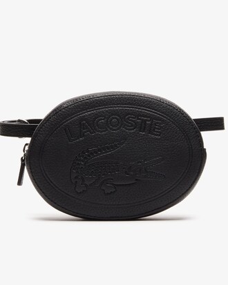 Sac ceinture Croco Crew ovale en cuir grain&eacute; uni