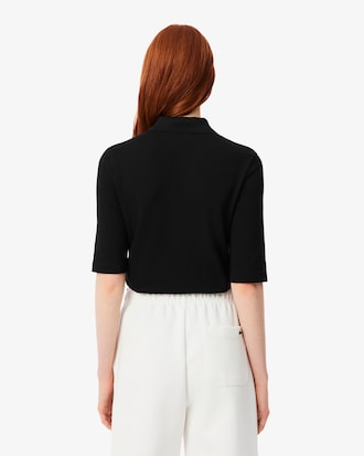 Polo L.12.D slim fit manches trois-quarts