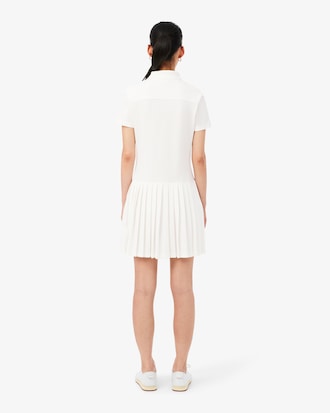 Robe polo pliss&eacute;e Piqu&eacute; stretch