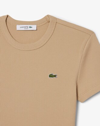 T-shirt slim fit coton côtelé