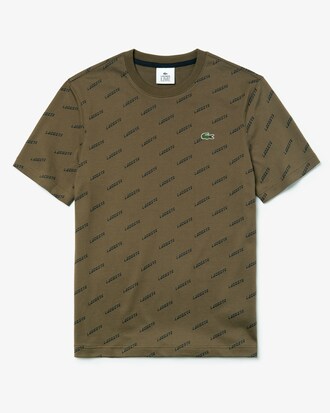 T-shirt col rond Lacoste LIVE en coton imprimé Lacoste