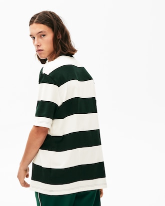 T-shirt unisexe Lacoste LIVE rayé avec broderie La Chemise Lacoste