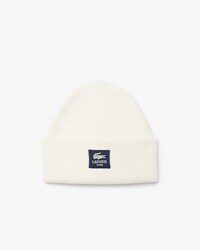 Bonnet coton côtelé avec badge