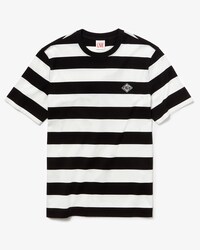T-shirt col rond Lacoste LIVE en coton &agrave; rayures