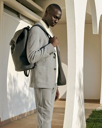 Men's Chantaco Soft Leather Flap Backpack