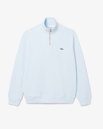 Sweatshirt zippé interlock col montant