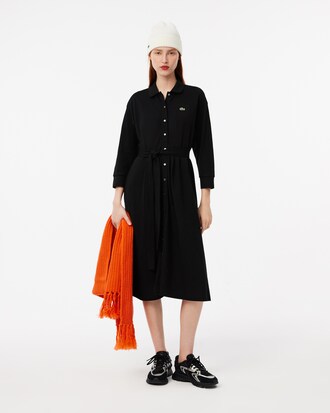 Robe polo relaxed fit en Petit Piqué