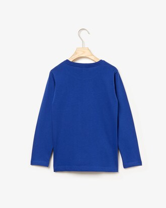 T-shirt enfant col rond à manches longues en jersey uni