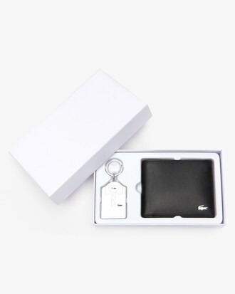 Coffret portefeuille et porte-clef Fitzgerald en cuir uni