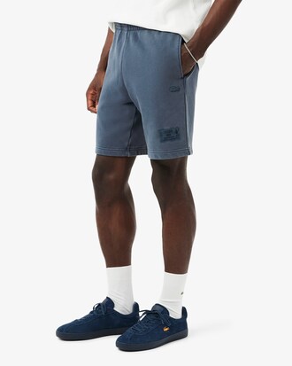 Short molleton de coton effet délavé