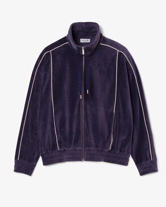 Sweatshirt oversize zipp&eacute; velours